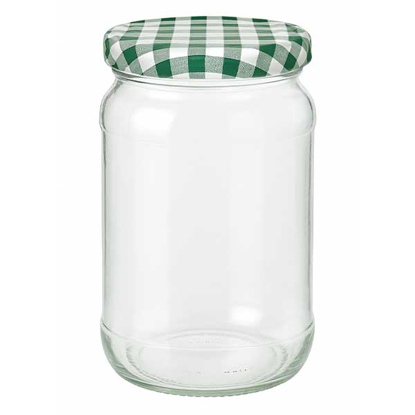 Frasco redondo de 1062ml + tampa BasicSeal verde/branca UNiTWIST