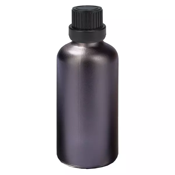 Frasco de 50ml 11mm tampa de rosca preta inviolável BlackLine UT18/50