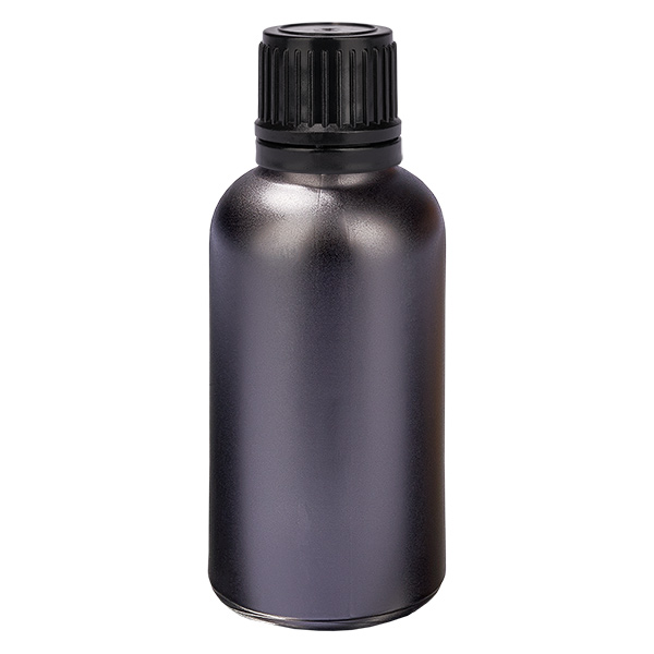 Frasco de 30 ml (glóbulo) 8mm anel de vazamento preto fecho inviolável BlackL. UT18/30