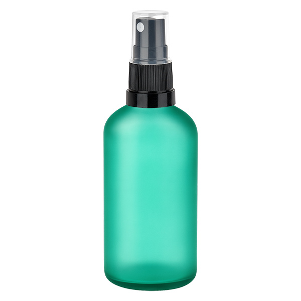 Frasco spray de 100 ml preto/transparente com tampa standard GreenLine UT18/100