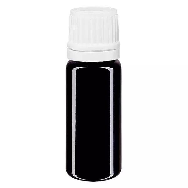 Frasco de farmácia violeta 10ml tampa de rosca branca com fecho inviolável Frasco de farmácia violeta 10ml tampa de rosca branca com fecho inviolável