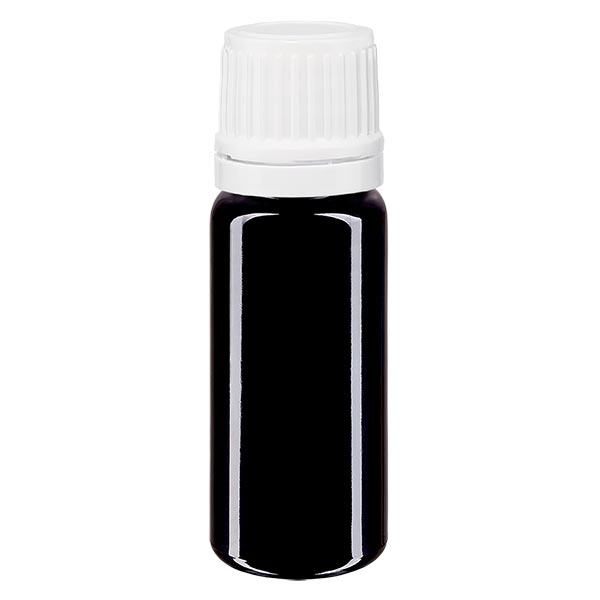 Frasco de farmácia violeta 10ml tampa de rosca branca com fecho inviolável Frasco de farmácia violeta 10ml tampa de rosca branca com fecho inviolável