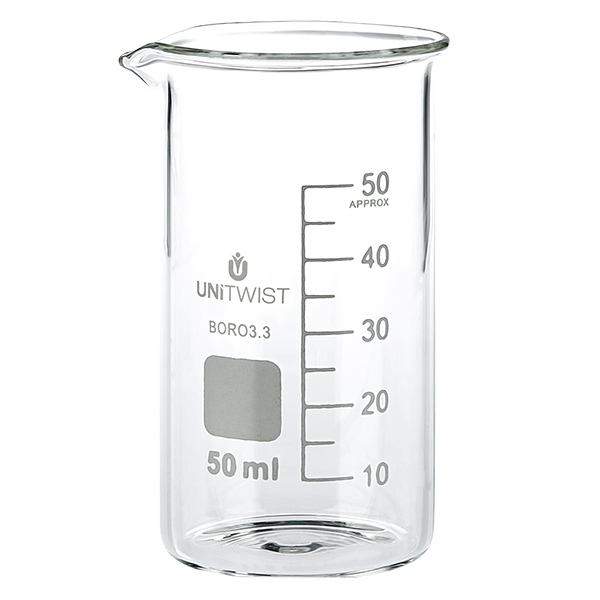 Copo 50 ml de borossilicato, molde alto UNiTWIST