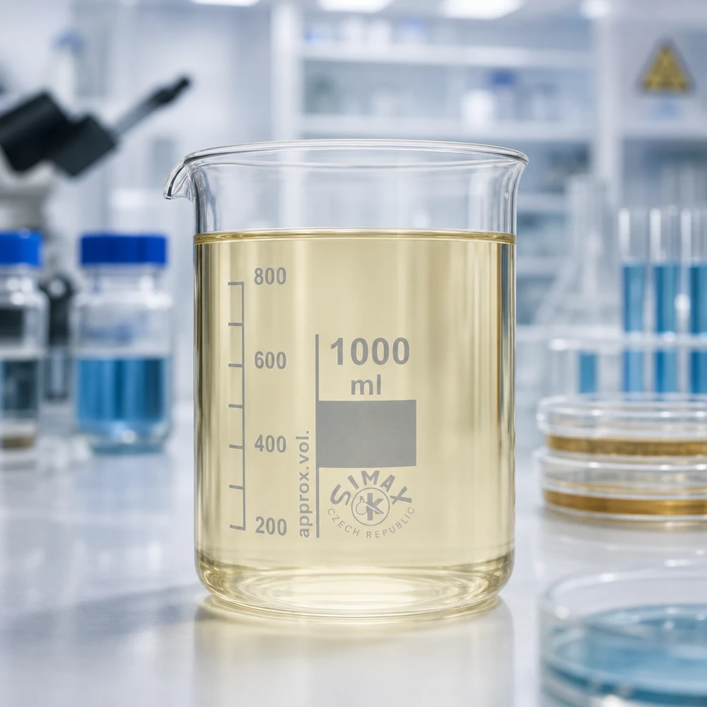 Copo 1000 ml de vidro borossilicato, forma baixa Copo de vidro borossilicato transparente de 1000 ml com bico para decantação fácil no laboratório