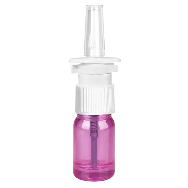 Frasco de spray nasal de 5ml branco/transparente standard PurpleLine UT18/5