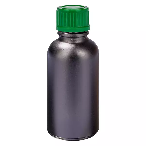 Frasco de 30ml com tampa de rosca de 11mm verde standard BlackLine UT18/30 Frasco de 30ml com tampa de rosca de 11mm verde standard BlackLine UT18/30