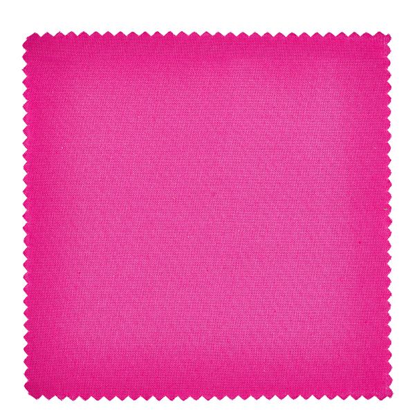 Pano para jóias rosa 12cm quadrado O tecido cor-de-rosa com 12 cm de lado mostra a textura e o pormenor do corte serrilhado para artigos de joalharia