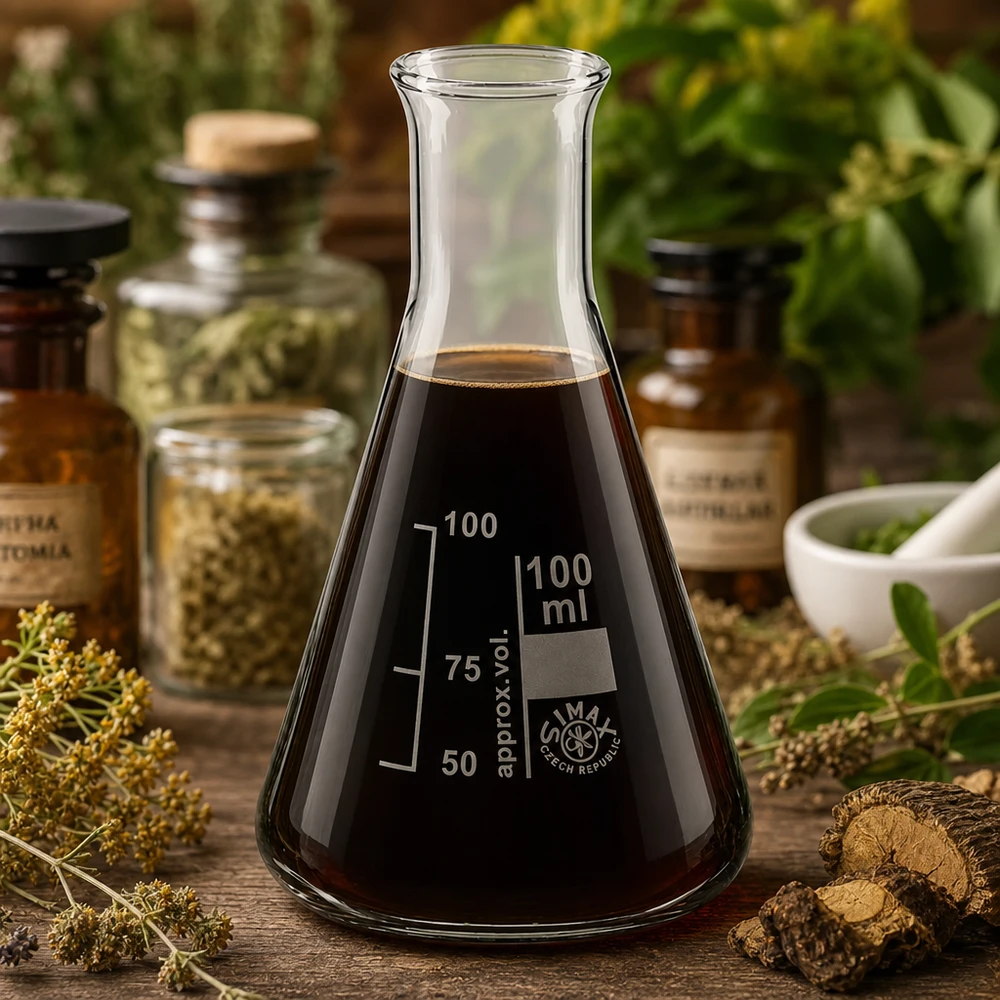 Erlenmeyer de 100 ml com gargalo estreito e forma cónica para uma mistura e aquecimento óptimos de líquidos