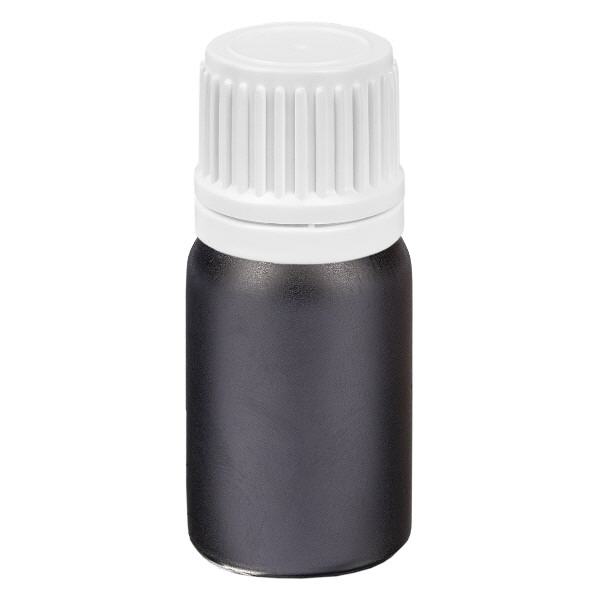 Frasco conta-gotas de 5 ml com tampa inviolável branca de 0,7 mm BlackLine UT18/5