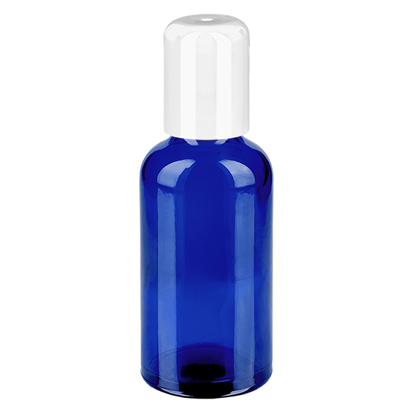 Frasco roll-on de 50ml branco com tampa standard BlueLine UT18/50