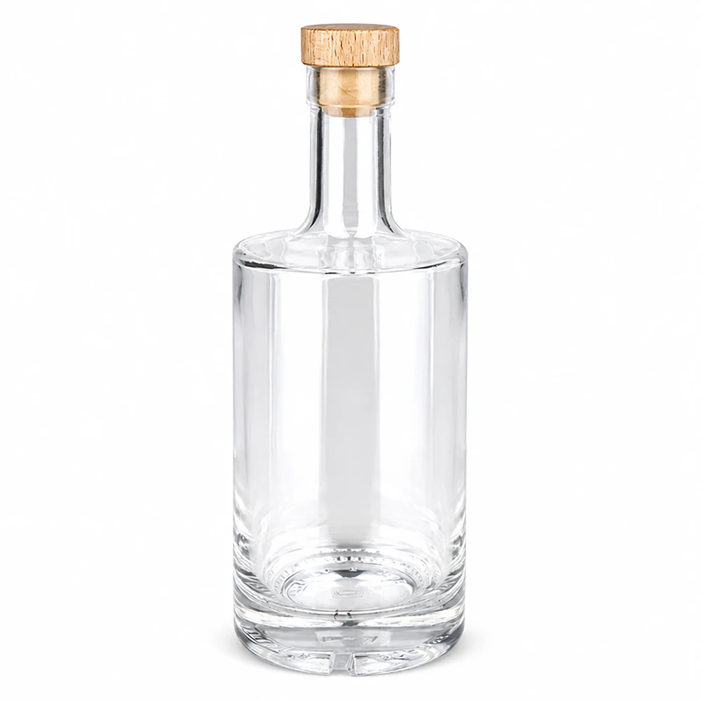 500ml Glasflasche "Passion" mit Holzgriffkorken UNiTWIST® Garrafa de vidro de 500 ml Nora com asa de madeira e rolha UNiTWIST - vidro transparente vazio com rolha de madeira