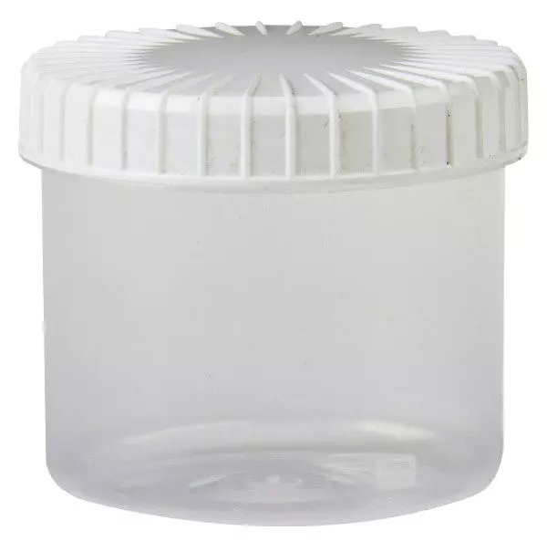 Frasco transparente com tampa de rosca 135 ml com tampa ranhurada