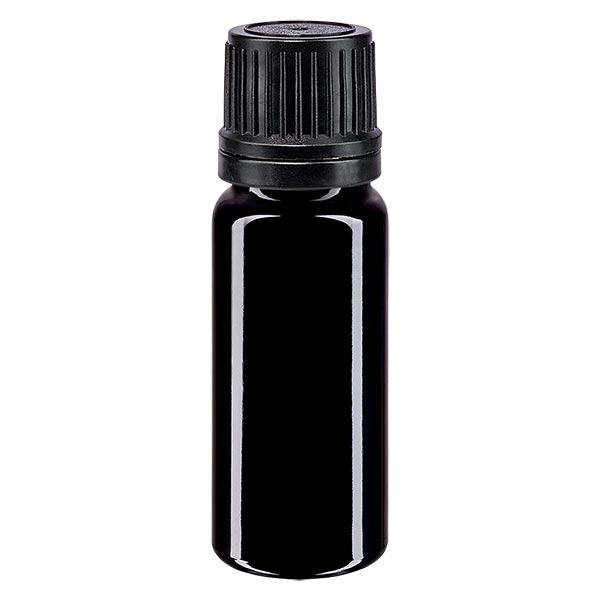 Frasco de farmácia violeta 10ml tampa de rosca preta anel de vazamento fecho inviolável Frasco de farmácia violeta 10ml tampa de rosca preta anel de vazamento fecho inviolável