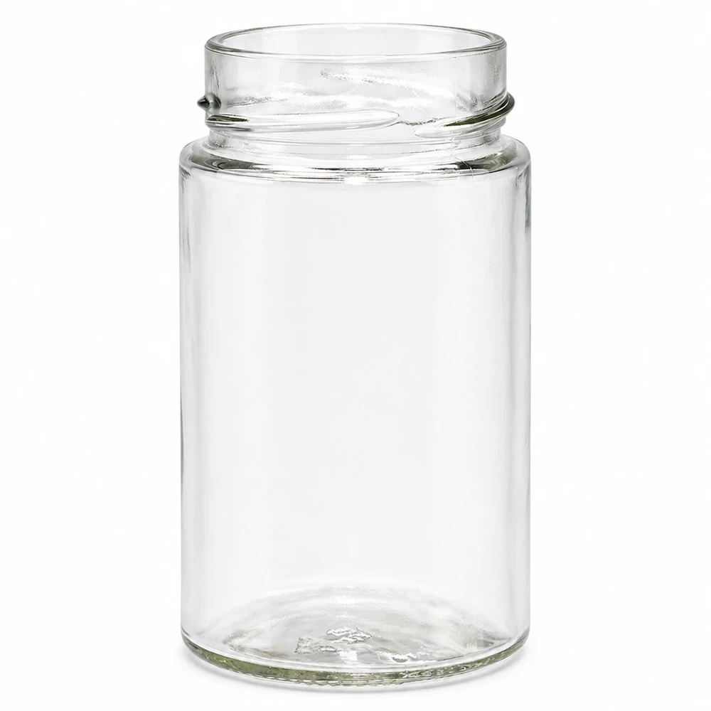 UNiTWIST Runda245 Frasco redondo 245ml TO58deep Frasco para conservas Frasco com tampa de rosca transparente vazio sem tampa Frasco de vidro