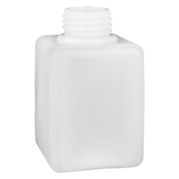 Frasco para produtos químicos 100ml, gargalo estreito feito de PE-HD, cor natural, GL 25 Frasco para produtos químicos 100ml, gargalo estreito feito de PE-HD, cor natural, GL 25