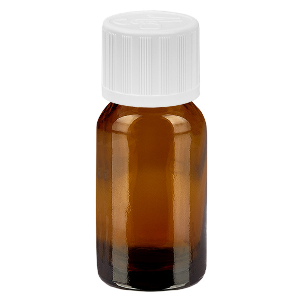 Frasco conta-gotas de 10ml 1,2mm branco com tampa standard resistente a crianças BrownL. UT18/10