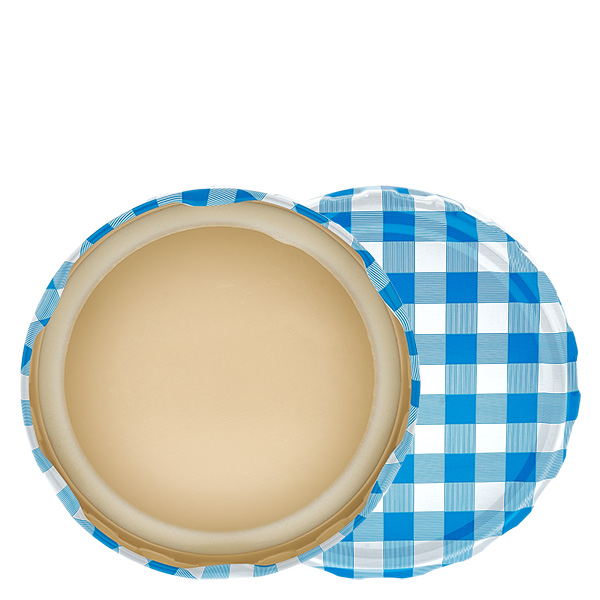 Tampa BasicSeal de 82 mm azul/branco axadrezado (TO82) UNiTWIST