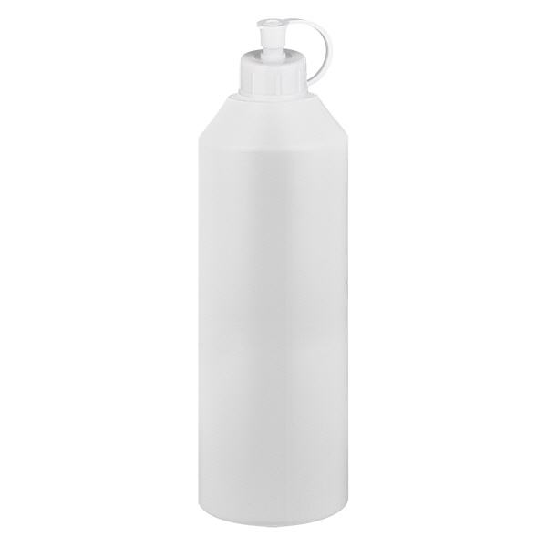Frasco de farmácia HDPE 250ml branco com tampa de spray