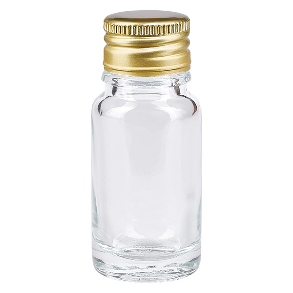 Frasco de 10 ml com tampa de rosca de 11 mm Alu-Gold Standard ClearLine UT18/1