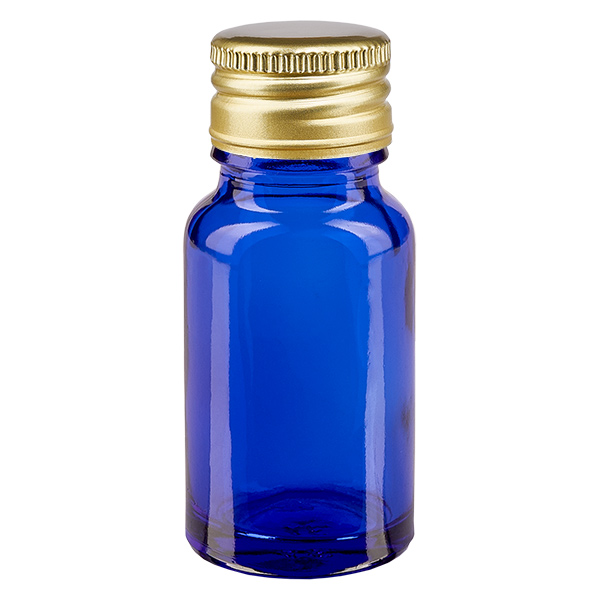 Frasco de 10ml com tampa de rosca de 11mm Alu-Gold Standard BlueLine UT18/10