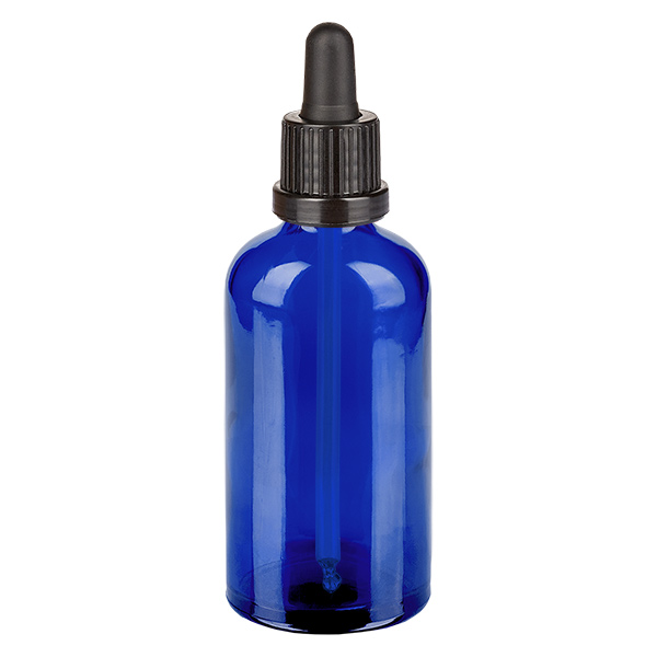 Frasco pipeta de 100 ml preto com fecho inviolável BlueLine UT18/100