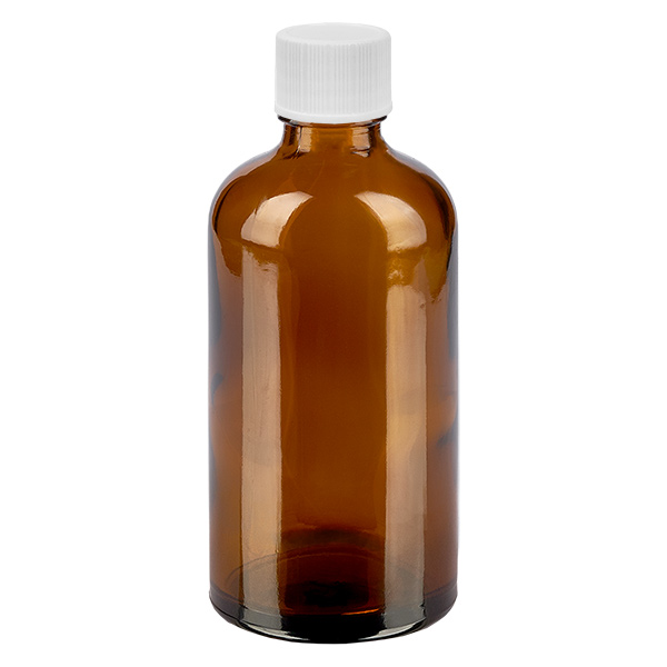 Frasco de 100 ml com tampa de rosca de 11 mm branco Standard BrownLine UT18/100