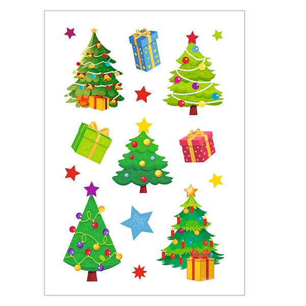 Autocolantes "Árvore de Natal" (30 autocolantes com purpurina) Autocolantes "Árvore de Natal" (30 autocolantes com purpurina)