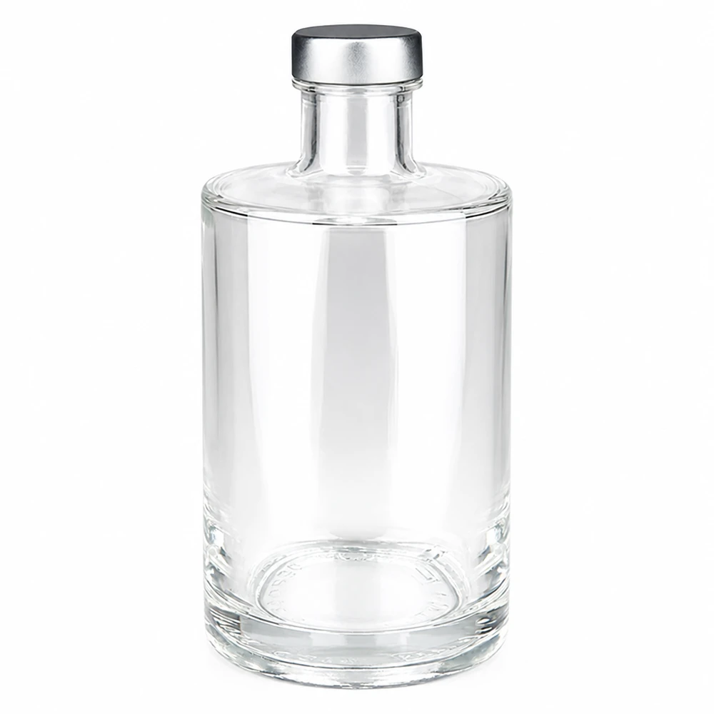 Garrafa de vidro de 375 ml Sam com tampa de rosca prateada UNiTWIST - garrafa de bebidas espirituosas transparente vazia
