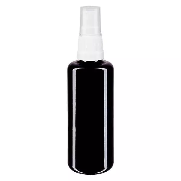 Frasco de farmácia violeta 50ml spray top branco