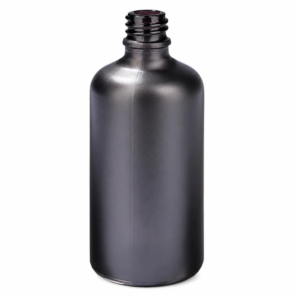 Frasco de farmácia de 100ml BlackLine UT18/100 UNiTWIST Frasco farmacêutico de 100 ml BlackLine UT18/100 UNiTWIST com um elegante acabamento preto