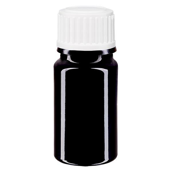 Frasco de farmácia violeta 5ml tampa de rosca branco-preto globules standard Frasco de farmácia violeta 5ml tampa de rosca branco-preto globules standard