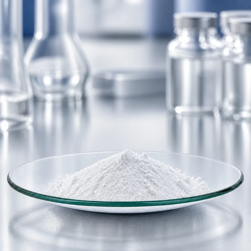 Prato de vidro de relógio preciso de 100 mm de diâmetro com pó branco para balanças e análises laboratoriais
