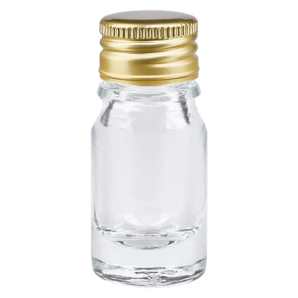 Frasco de 5 ml com tampa de rosca de 11 mm Alu-Gold Standard ClearLine UT18/5