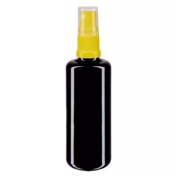 Frasco de farmácia violeta 50ml tampa spray amarela