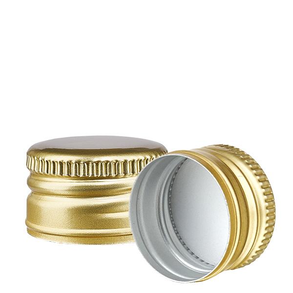 PP22 tampa de alumínio dourada sem aro enrolado