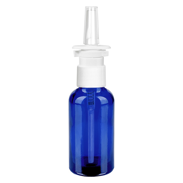 Frasco de 30 ml para spray nasal branco/transparente com fecho standard BlueLine UT18/30