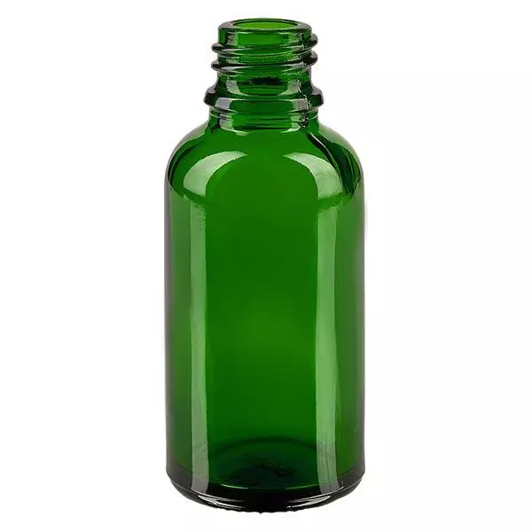 Frasco conta-gotas 10ml DIN 18 com anel de vidro verde Frasco conta-gotas 10ml DIN 18 com anel de vidro verde