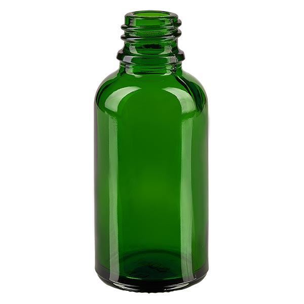 Frasco conta-gotas 10ml DIN 18 com anel de vidro verde Frasco conta-gotas 10ml DIN 18 com anel de vidro verde
