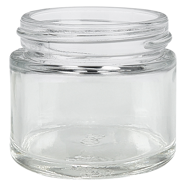 Frasco de vidro transparente de 60 ml com tampa de inserção UNiTWIST Frasco de vidro transparente de 60 ml com tampa de inserção UNiTWIST