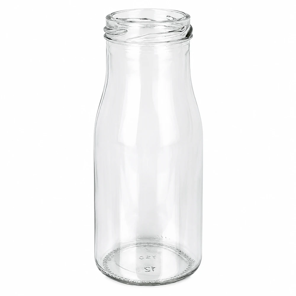 UNiTWIST Bottle150 Garrafa de vidro 150ml TO43 rosca transparente vazia para bebidas alimentares sumo smoothie