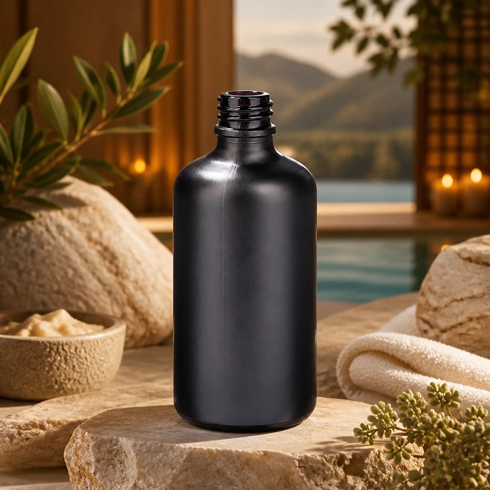 Frasco de farmácia de 100ml BlackLine UT18/100 UNiTWIST Frasco de farmácia compacto de 100 ml BlackLine UT18/100 UNiTWIST ideal para viajar e em movimento