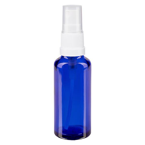 Frasco de farmácia azul 30ml spray top branco