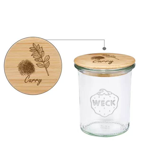 Cobertura em tecido "Caril" com verdura WECK 160ml Cobertura em tecido "Caril" com verdura WECK 160ml