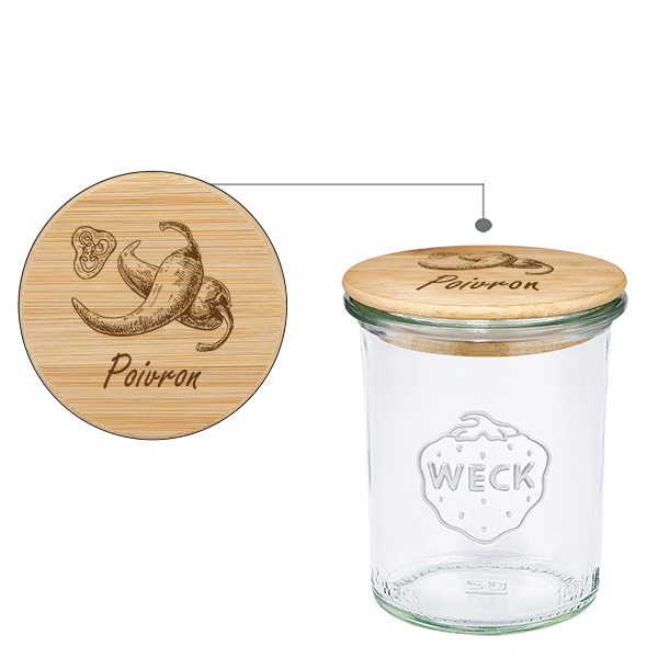 Cobertura em madeira "Poivrons" com verniz WECK 160ml