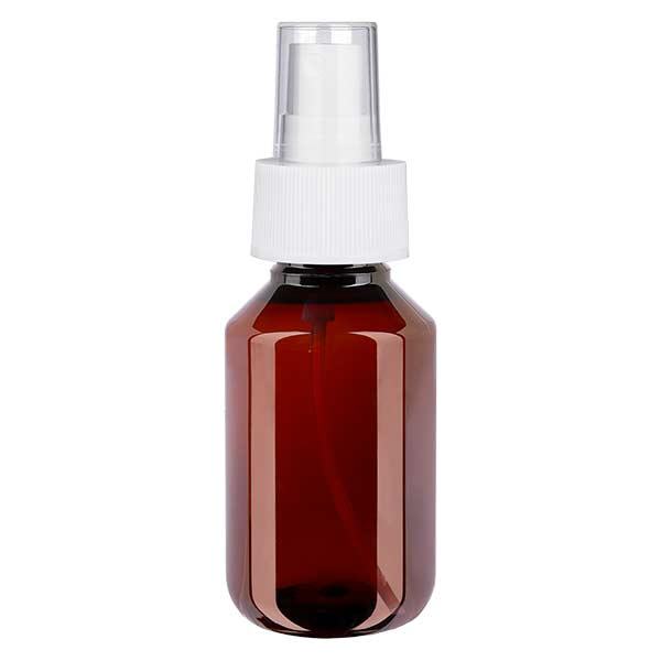 Frasco PET 100ml com atomizador branco Frasco PET 100ml com atomizador branco