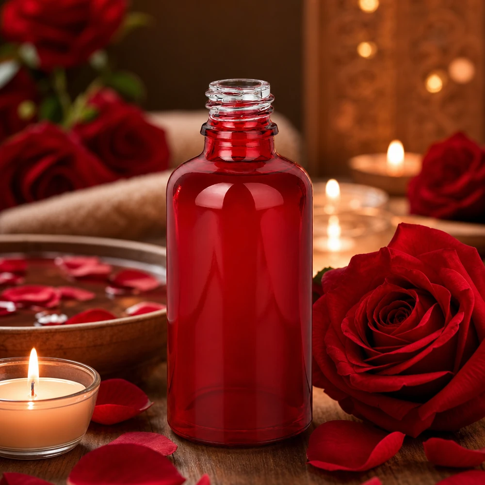 Frasco de vidro versátil de 50 ml RedLine UT18/50 UNiTWIST para cosméticos, aromaterapia e soluções médicas