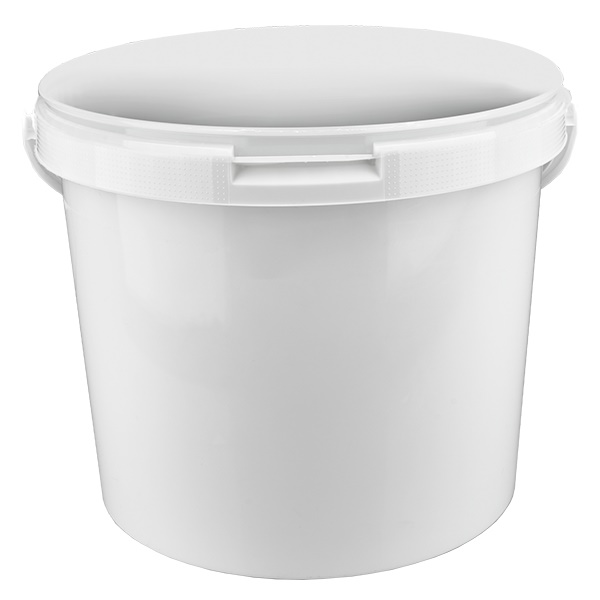 Balde de plástico de polipropileno branco 5,6L sem tampa