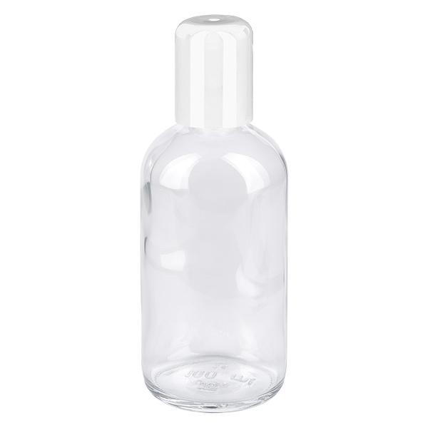 Frasco de 100 ml com tampa standard branca ClearLine UT18/100