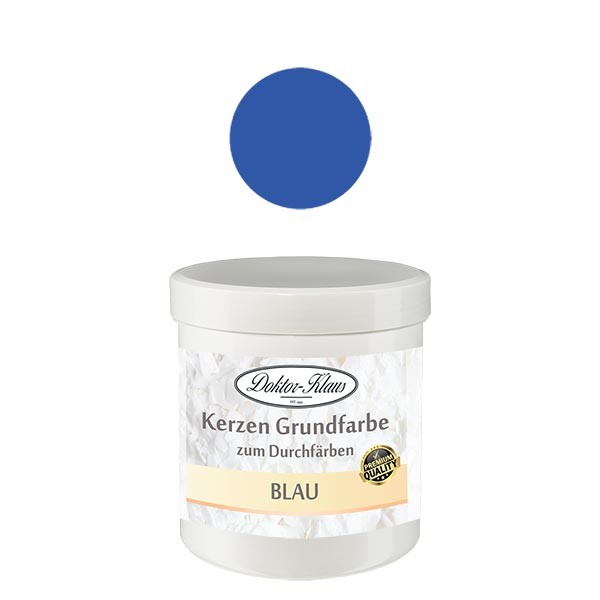 Base de vela Doktor-Klaus cor azul, 7g, em lata Base de vela Doktor-Klaus cor azul, 7g, em lata