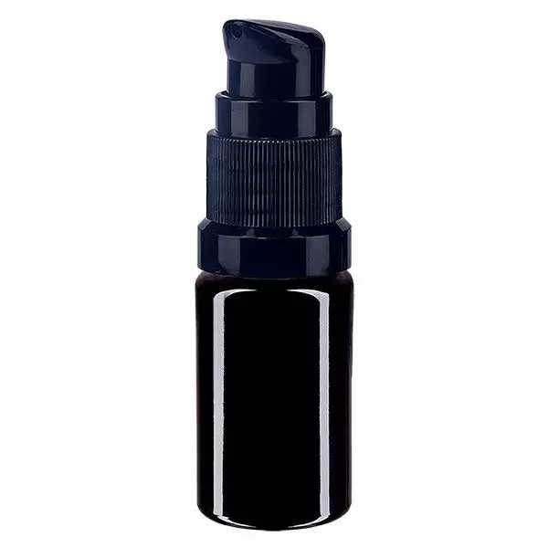 Frasco de farmácia violeta 5ml tampa da bomba preto padrão Frasco de farmácia violeta 5ml tampa da bomba preto padrão